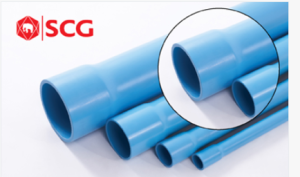 ท่อ PVC ช้าง (ฟ้า) บานปลายท่อ