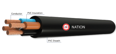 สายไฟ IEC 53 (VCT) Nation 4 แกน