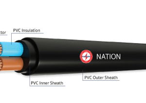 สายไฟ  IEC10  (NYY) Nation  2  แกน