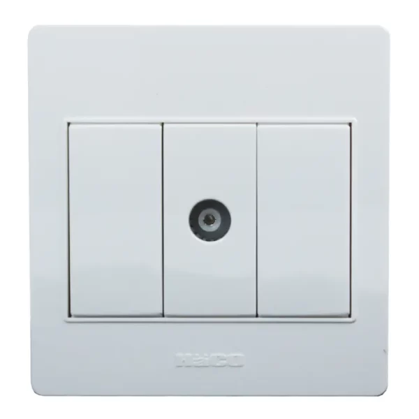 ปลั๊กไฟ Haco รุ่น M3-T10 เต้ารับโทรทัศน์ 75 โอห์ม