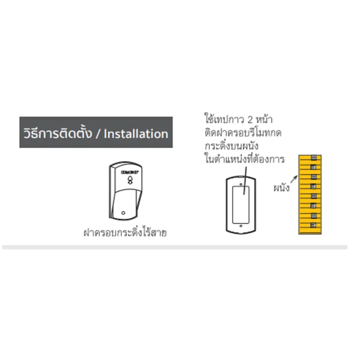 ฝาครอบรีโมทไร้สาย กระดิ่งประตู HACO รุ่น HWD - Image 2