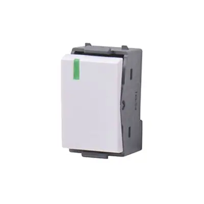 สวิตซ์ Haco รุ่น TJ- W2711 ทางเดียว สีขาว