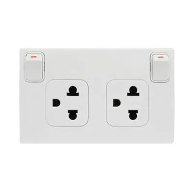 ปลั๊กไฟ Haco รุ่น TJ-W816UV2S กราวด์คู่ 3ขา