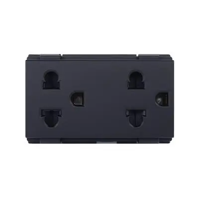 ปลั๊กไฟ Haco รุ่น TJ-W8416V2_SBL กราวด์คู่ 3ขา