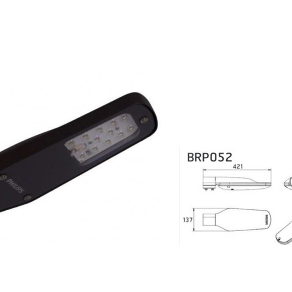 โคมถนน LED PHILIPS รุ่น BRP052 40W 5700K แสงขาว + ขายึด