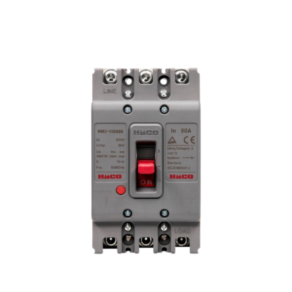 เมนเบรคเกอร์ Haco รุ่น HM3-100S80 3P 80A