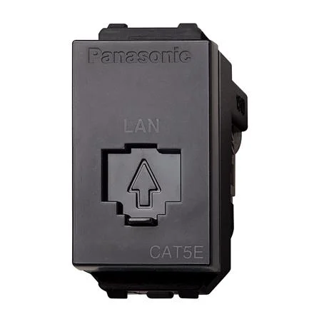 ปลั๊กไฟ Panasonic รุ่น WEG 2488 H คอมพิวเตอร์ CAT 5 E สีดํา