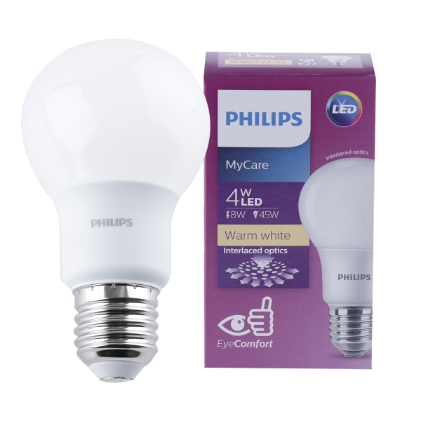 หลอด LED Philips รุ่น Bulb A60 MyCare 4-49W E27 30000K Warm White
