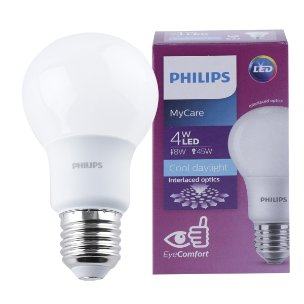 หลอด LED Philips รุ่น Bulb A60 MyCare 4-45W E27 65000K Daylight