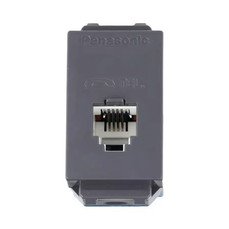 ปลั๊กไฟ Panasonic รุ่น WEG 2164 H โทรศัพท์ สีดําเทา