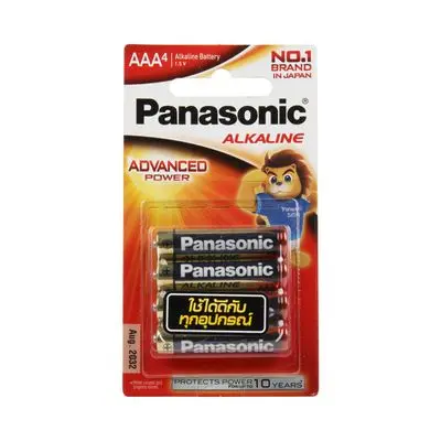 ถ่านไฟฉายPanasonic รุ่น LR03T/4B Alkaline AAA 1.5V (แพ็ค4)
