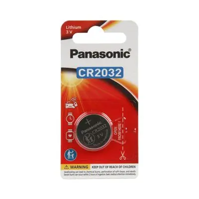 ถ่าน Panasonic รุ่น CR-2032PT/1B  Lithium เม็ดกระดุม