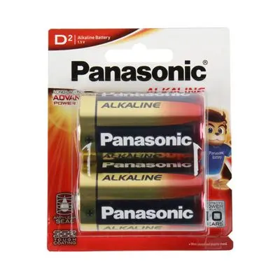 ถ่านไฟฉายPanasonic รุ่น LR20T/2B Alkaline Size D 1.5 V (แพ็ค2)