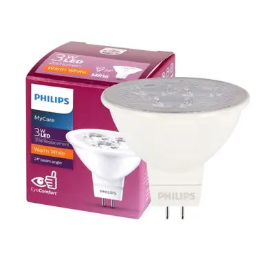 หลอด LED Philips รุ่น MyCare 3-35W 12V MR16 27K 24D WW