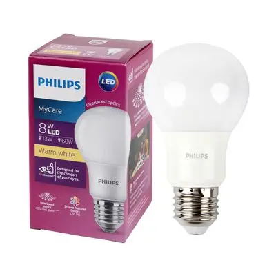 หลอด LED Philips รุ่น MASTER LEDbulb 8-60W E27 Dim Warm White