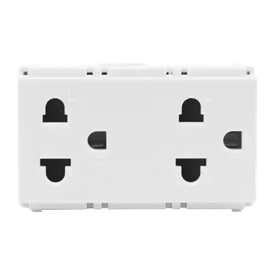 ปลั๊กไฟ Philips รุ่น Leaf Duplex 2P+E เต้ารับคู่ 3ขา สีขาว