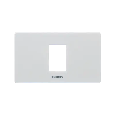 หน้ากาก Philips รุ่น Leaf Cover 1M + Grid 1 ช่อง สีขาว