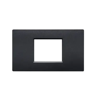 หน้ากาก Philips รุ่น Leaf Cover 2M +Grid 2 ช่องกลาง สีเทาดํา