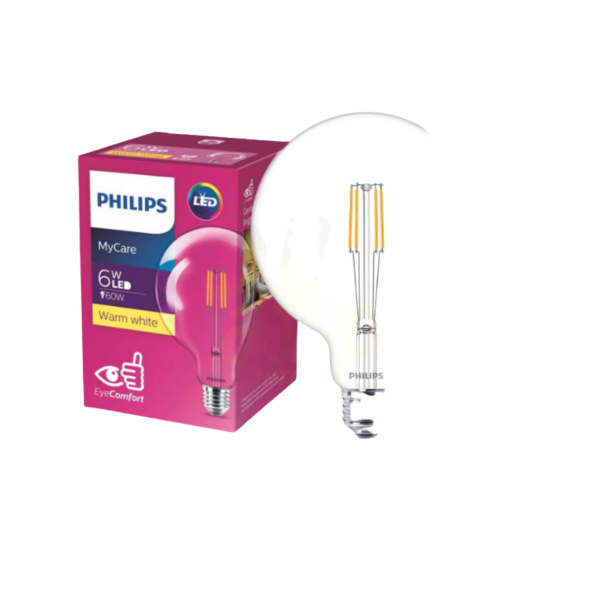 หลอด LED Philips รุ่น MyCare ฟีลาเม้นต์ ทรงG120 6-60W E27 WW
