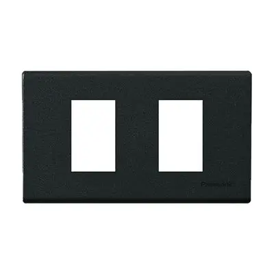 หน้ากาก Panasonic รุ่น WEG 6802 MB 2ช่อง เมทาลิคดํา