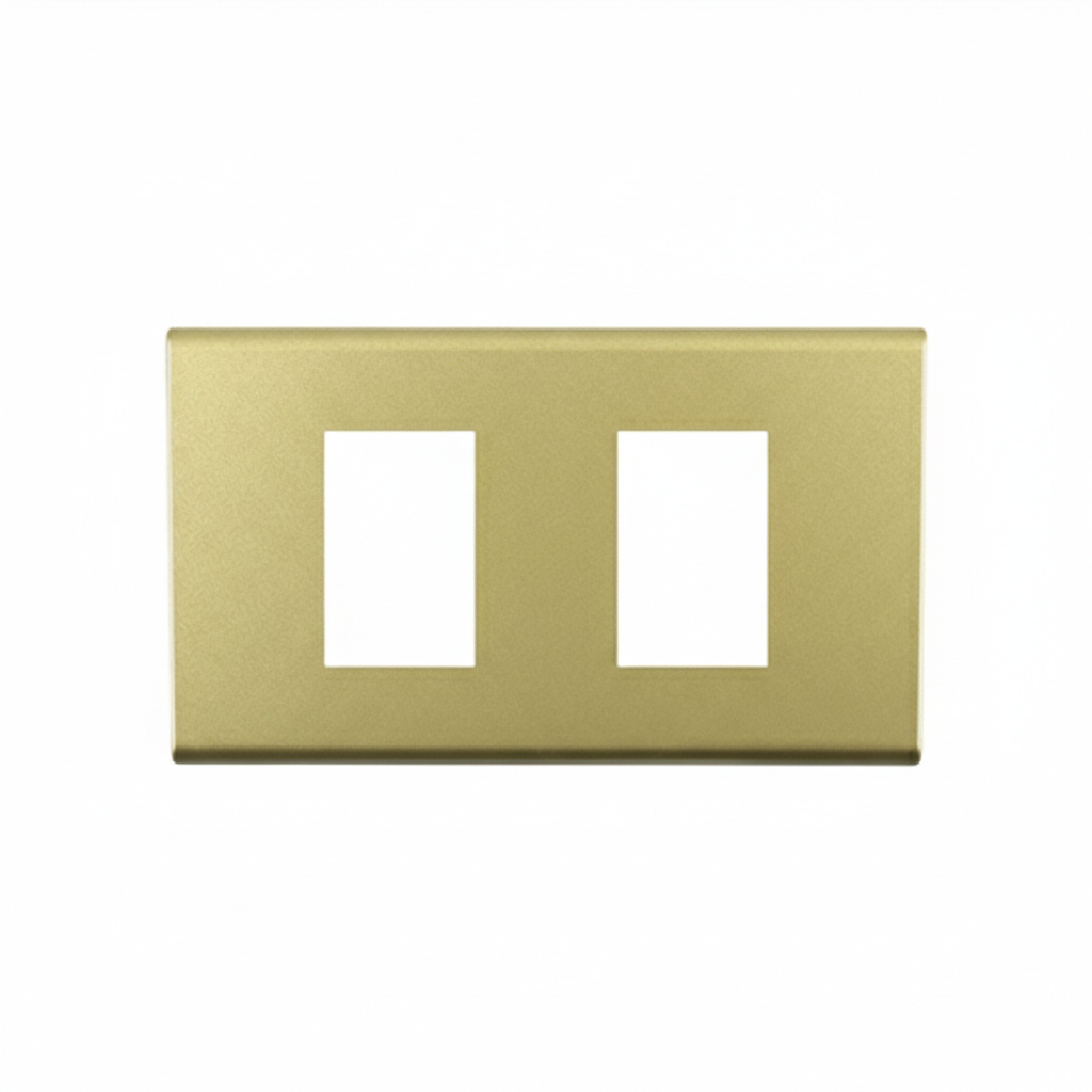 หน้ากาก Panasonic รุ่น WEG 6802 MY 2ช่อง เมทาลิคทอง