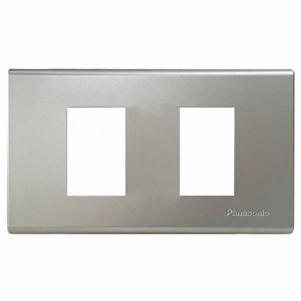 หน้ากาก Panasonic รุ่น WEG 6802 MW 2ช่อง เมทาลิคขาว