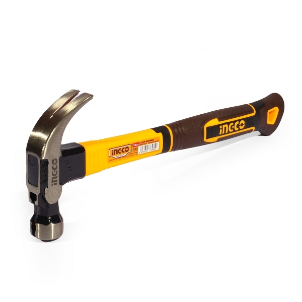 ค้อนหงอน INGCO รุ่น HCH81016 16oz ด้ามไฟเบอร์ (หัวแม่เหล็ก) จับสบายมือ