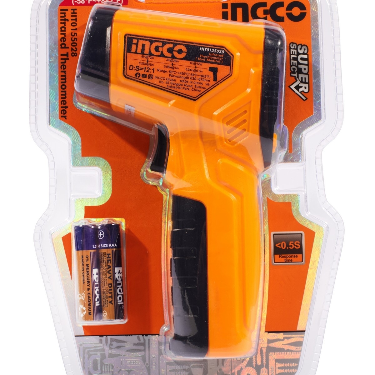 เครื่องวัดอุณหภูมิ อินฟาเรด INGCO รุ่น HIT0155028 - Image 2