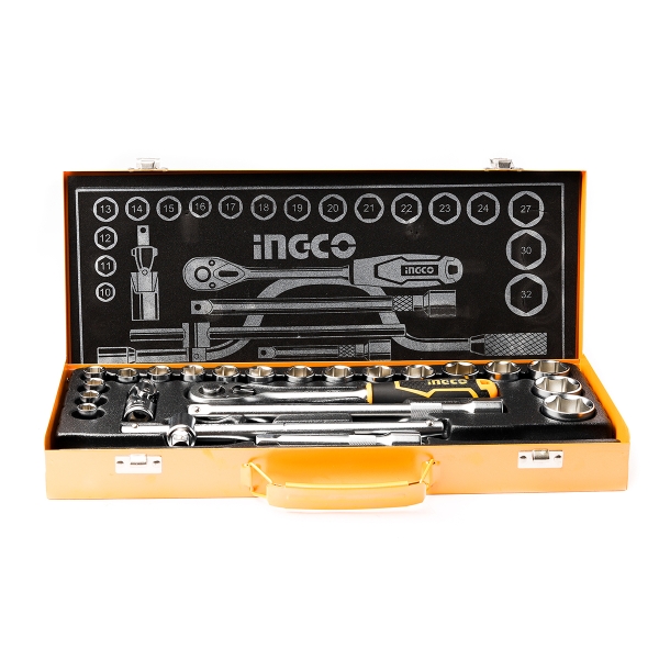 ชุดเครื่องมือ INGCO รุ่น HKTS0243 ชุดบล็อค 1/2" 24ชิ้น 10-32