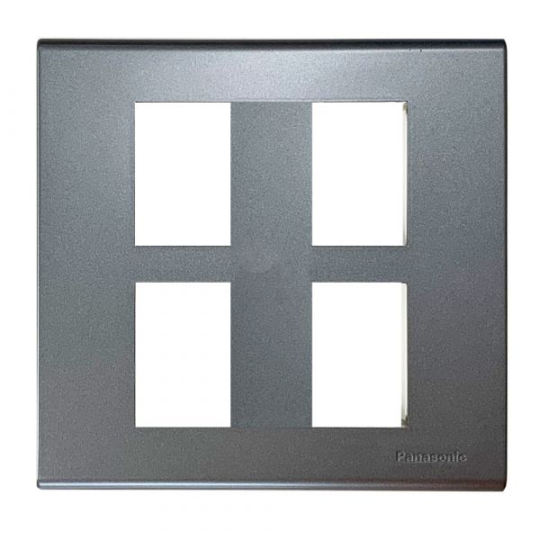 หน้ากาก Panasonic รุ่น WEG 6804 MH 4ช่อง เมทาลิคเทา