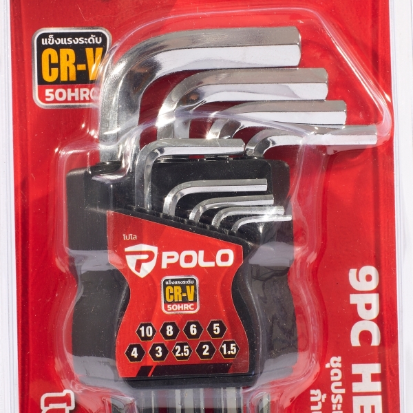 ประแจหกเหลี่ยม POLO รุ่น P561-2240 มิล (9 ตัว/ชุด)