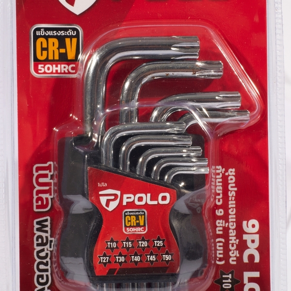 ประแจหกเหลี่ยม POLO รุ่น P561-2264 มิล (9 ตัว/ชุด) หัวท๊อกซ