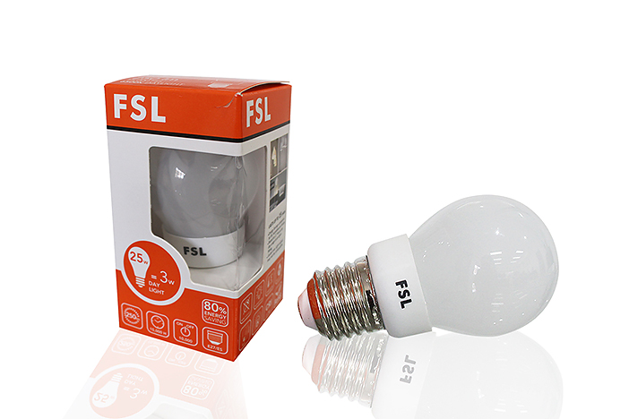 หลอด LED FSL รุ่น 3W E27 3000K วอร์มไวท์