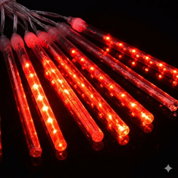 ไฟดาวตก LED Falling Star ( ชุดเล็ก 8 แท่ง ) สีแดง