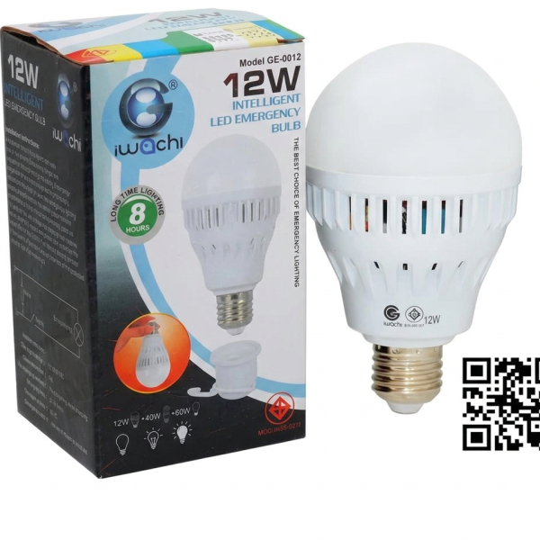 หลอดไฟฉุกเฉิน LED IWACHI รุ่น GE-0012 12W แสงขาว