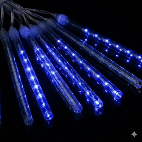 ไฟดาวตก LED Falling Star ( ชุดเล็ก 8 แท่ง ) สีน้ำเงิน