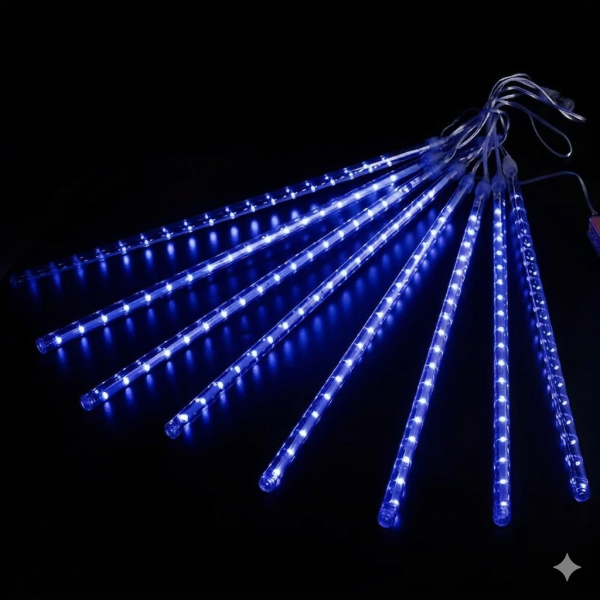 ไฟดาวตก LED Falling Star แท่งนําแข็ง 0.5 เมตร 220V สีน้ำเงิน