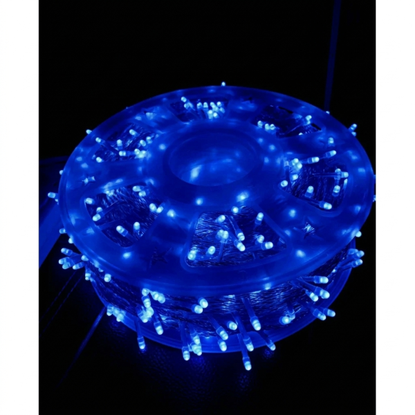 ไฟหยดนํ้า LED 1000 หัว 100 เมตร  สีนําเงิน ไม่กระพริบ