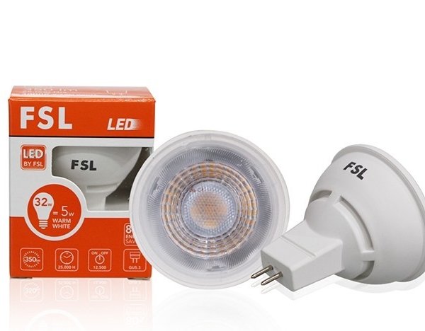 หลอดฮาโลเจน LED FSL รุ่น LED MR16 5W 12V วอร์มไวท์