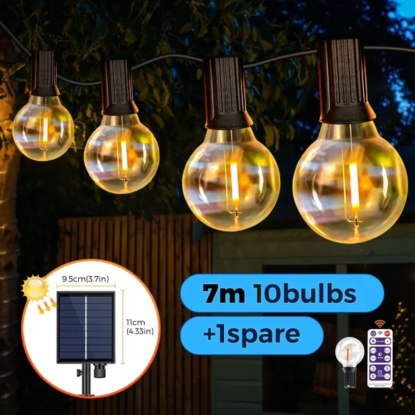 ชุดไฟราว POP รุ่น Solar String Light G40 E12 25L ยาว 8 เมตร