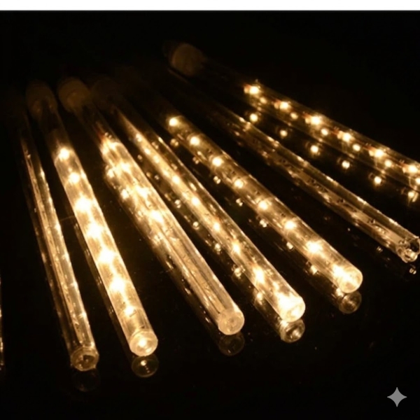 ไฟดาวตก LED Falling Star ( ชุดเล็ก 8 แท่ง ) วอร์มไวท์