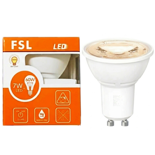 หลอด LED FSL รุ่น GU10C 7W 220V 6500K เดย์ไลท์