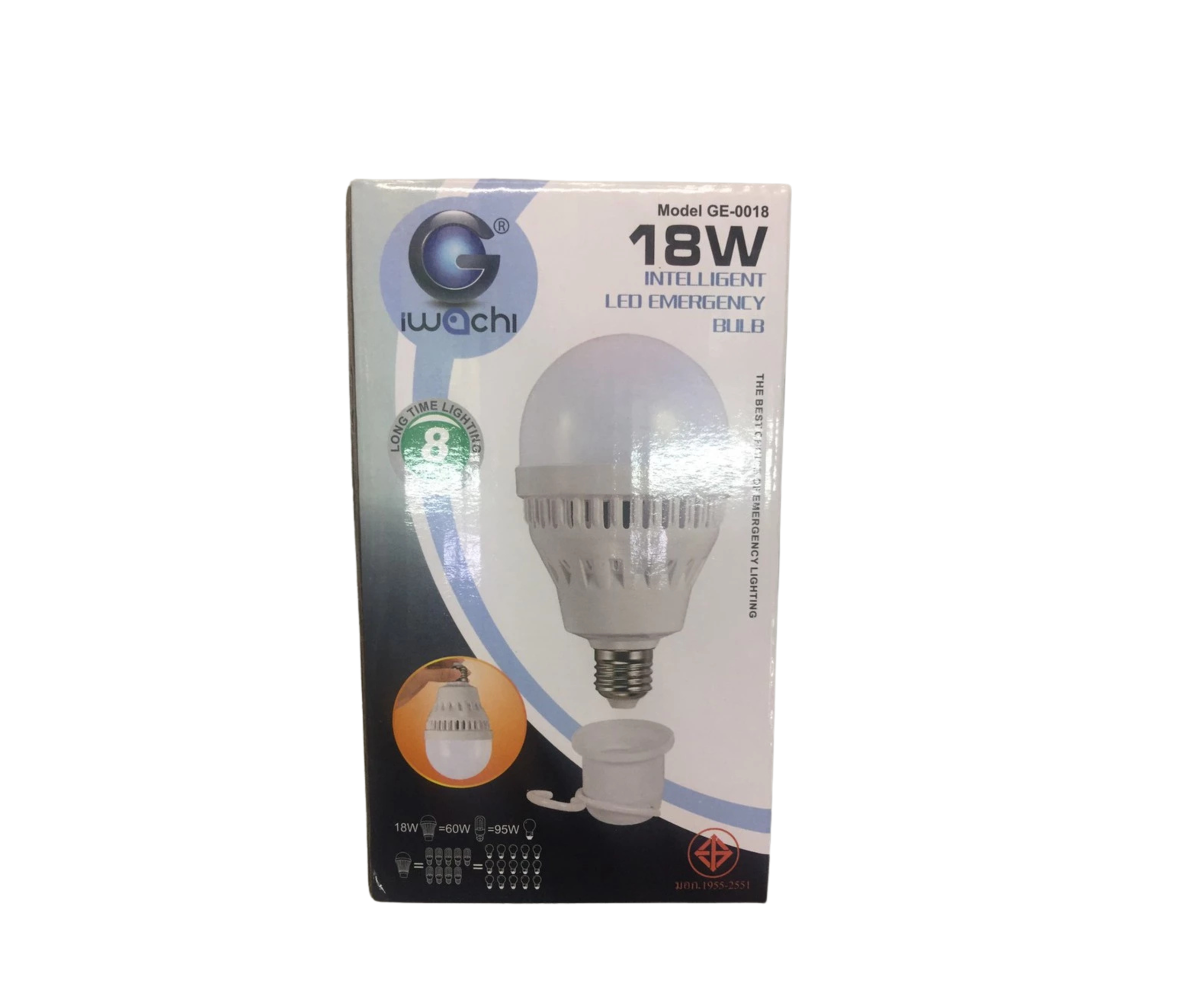 หลอดไฟฉุกเฉิน LED IWACHI รุ่น GE-0018 18W แสงขาว