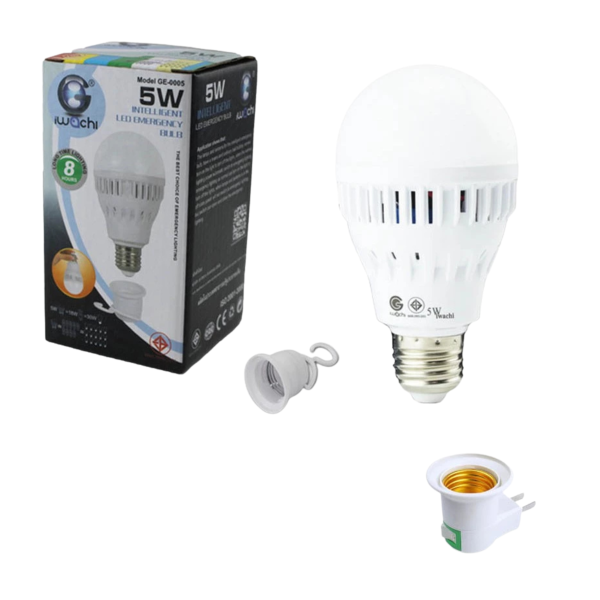 หลอดไฟฉุกเฉิน LED IWACHI รุ่น GE-0005 5W แสงขาว