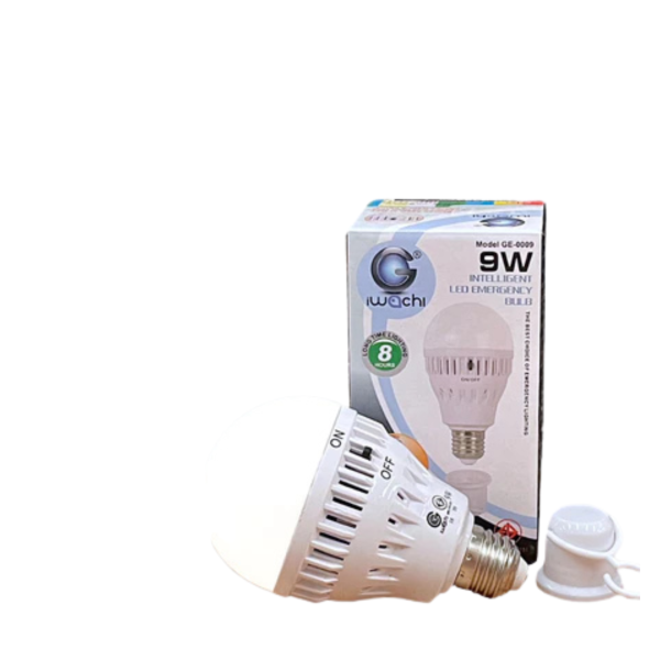 หลอดไฟฉุกเฉิน LED รุ่น IWACHI GE-0009 9W แสงขาว