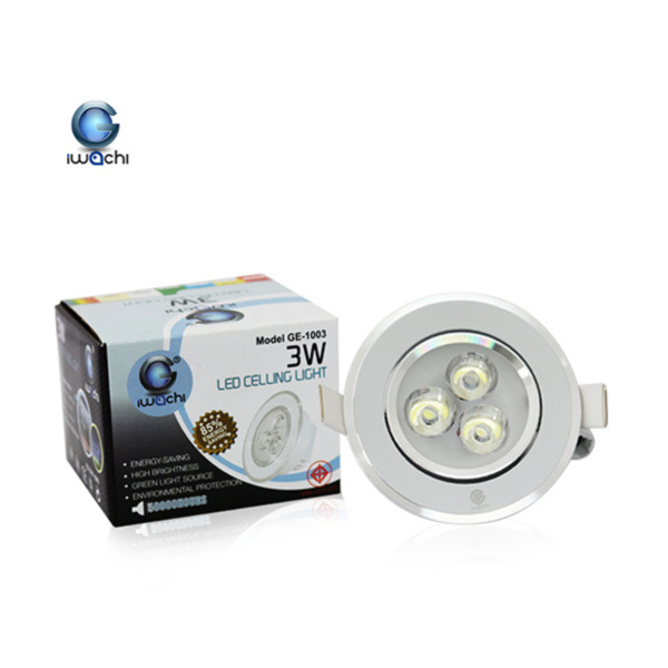 โคมดาวน์ไลท์ LED iwachi รุ่น GE-1003 3W 6500k เดย์ไลท์