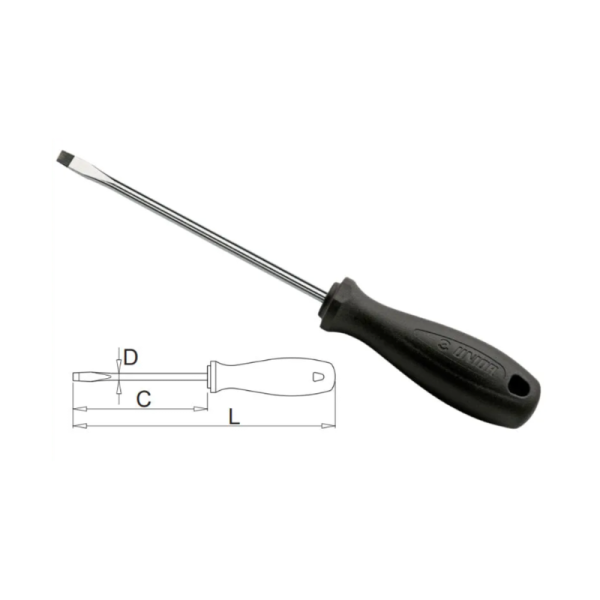 ไขควง Unior # 615CR หัวแฉก # 1 ยาว 3 1/2" - 4.5 mm.