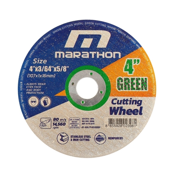 ใบตัด Marathon # 41-WA/F60R8BF (บำงพิเศษ) สีเขียว 4"