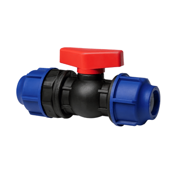 ข้อต่อบอลวาล์ว HDPE PN10 63mm. รหัส CBBV063000