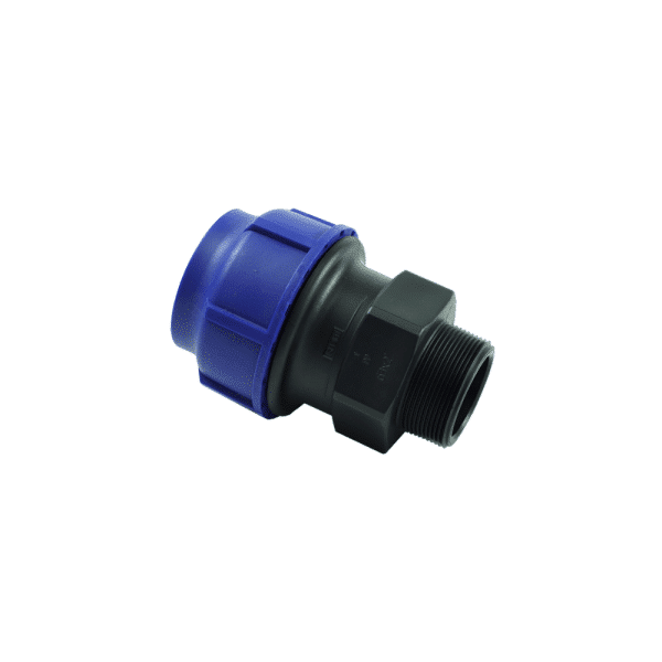 ข้อต่อเกลียวนอก HDPE ชนิดขันล็อค 63 mm x 2"